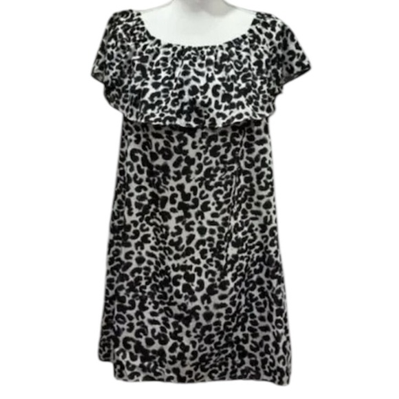 Leopard Print Sanctuary Off-Shoulder Shift Dress - Picture 3 of 7